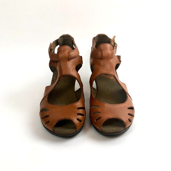 Merrell Evera Shift Leather Comfort Cycling Commuter Sandals Size 6 Heels - Picture 5 of 8